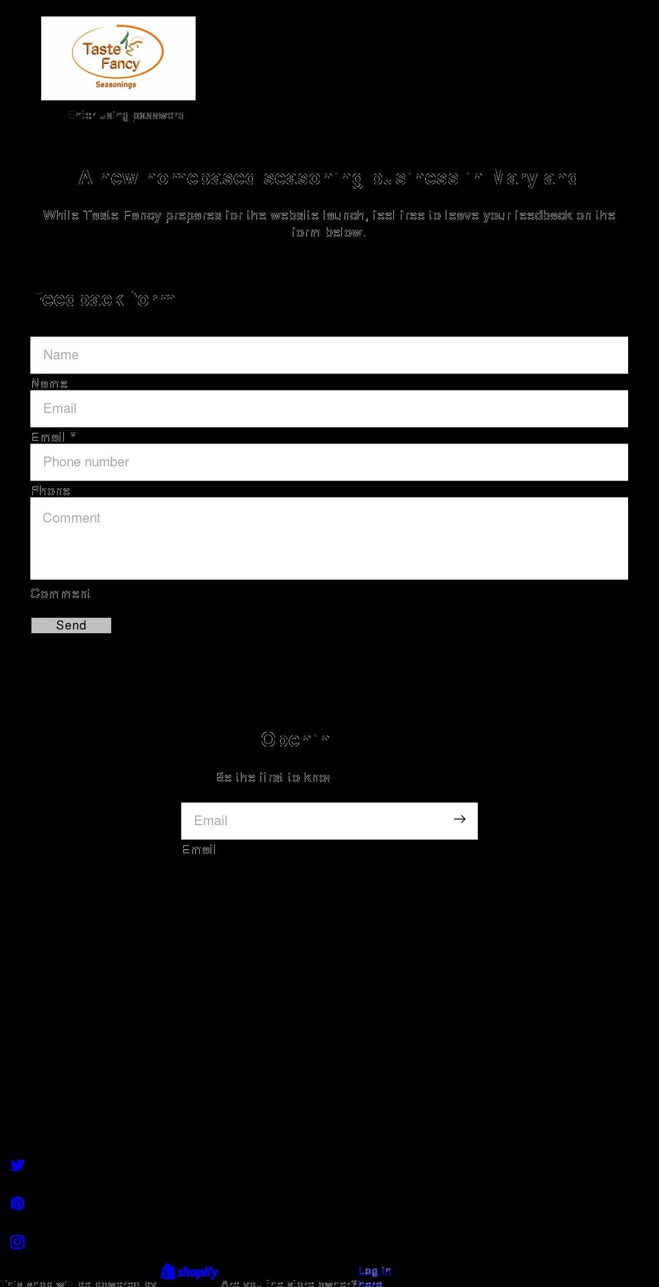 tastefancy.com shopify website screenshot