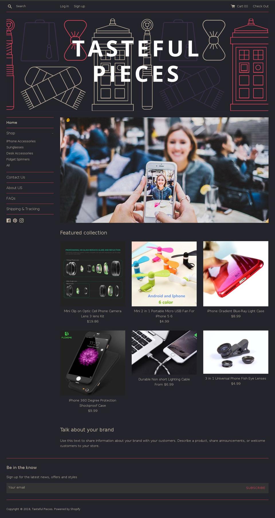 tastefulpieces.com — Shopify storefront screenshot