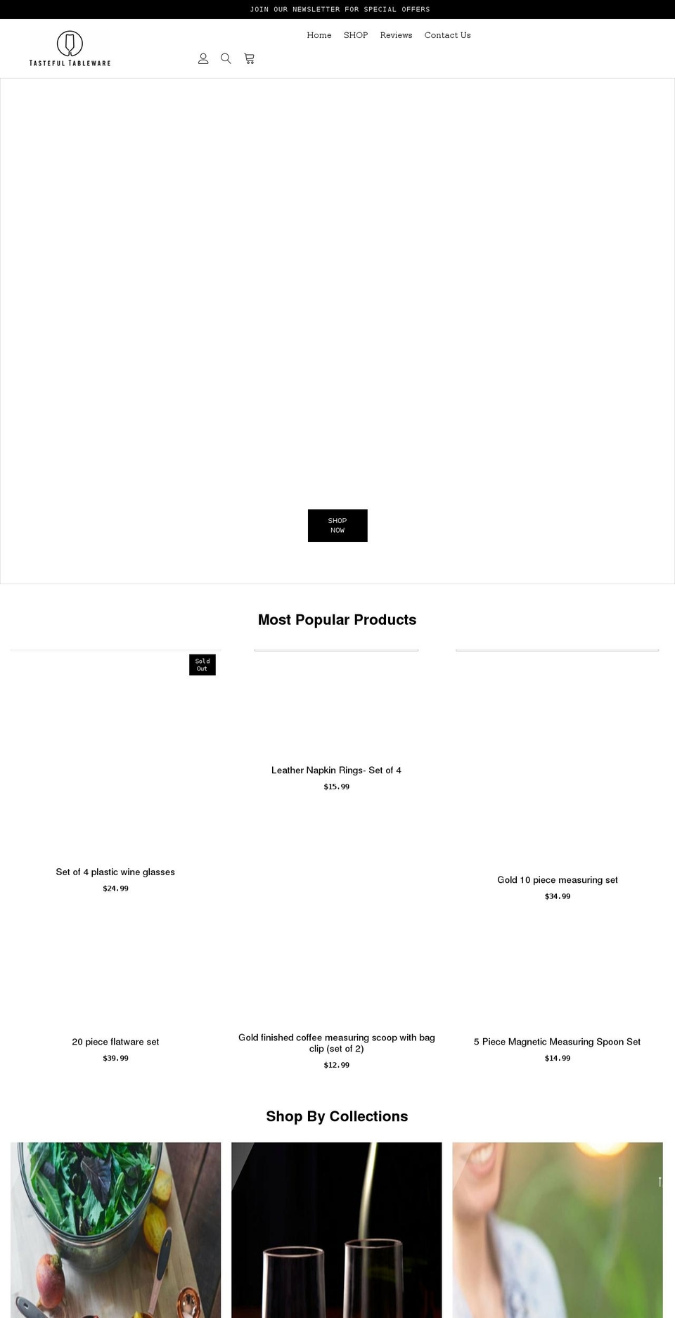 tastefultableware.shop shopify website screenshot