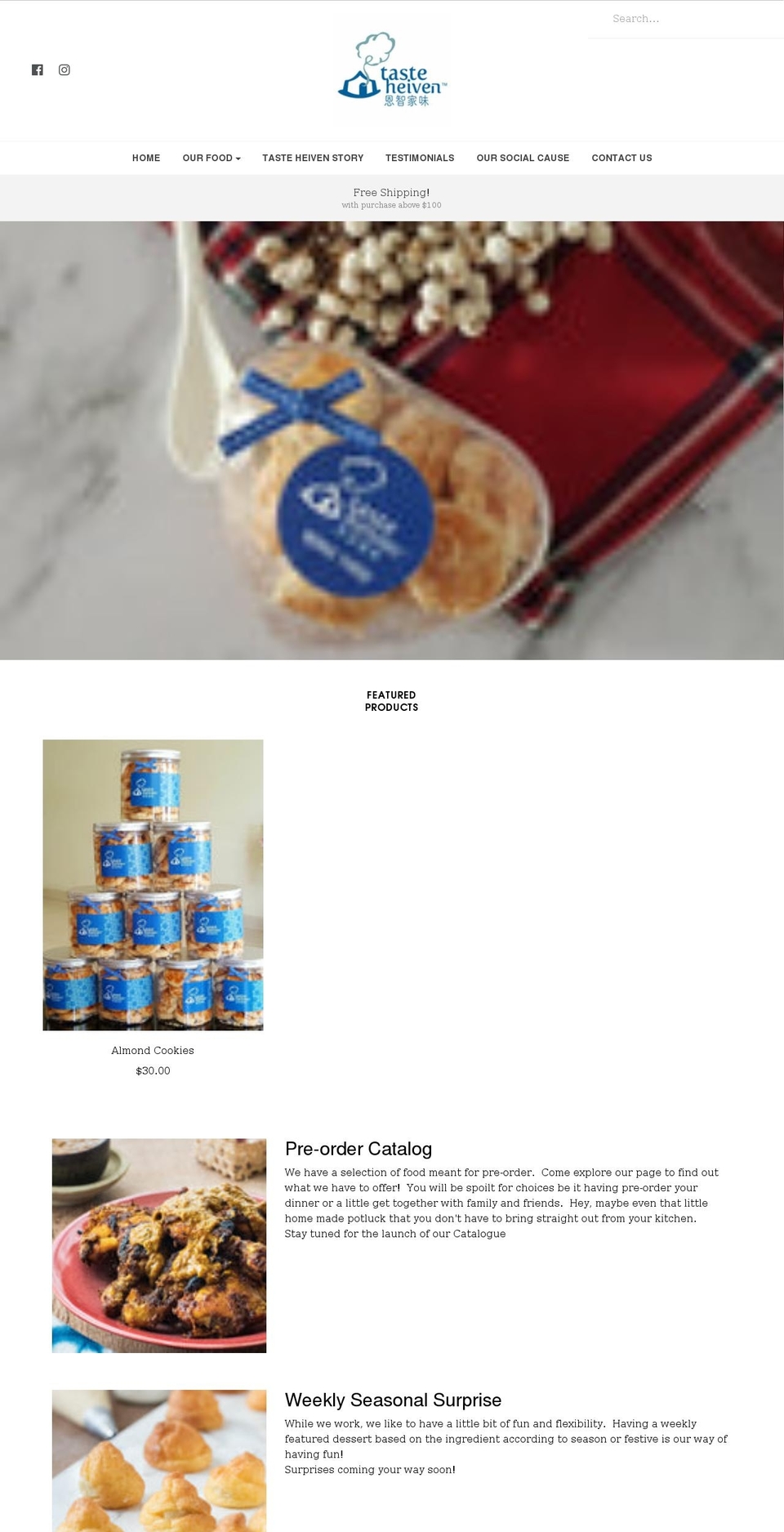 tasteheiven.com shopify website screenshot