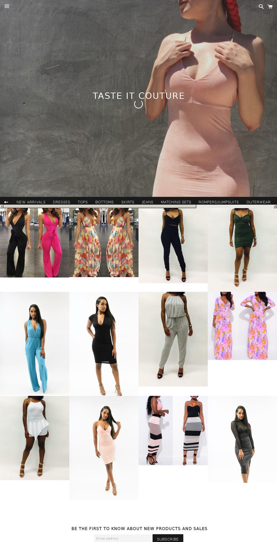 tasteitcouture.com shopify website screenshot