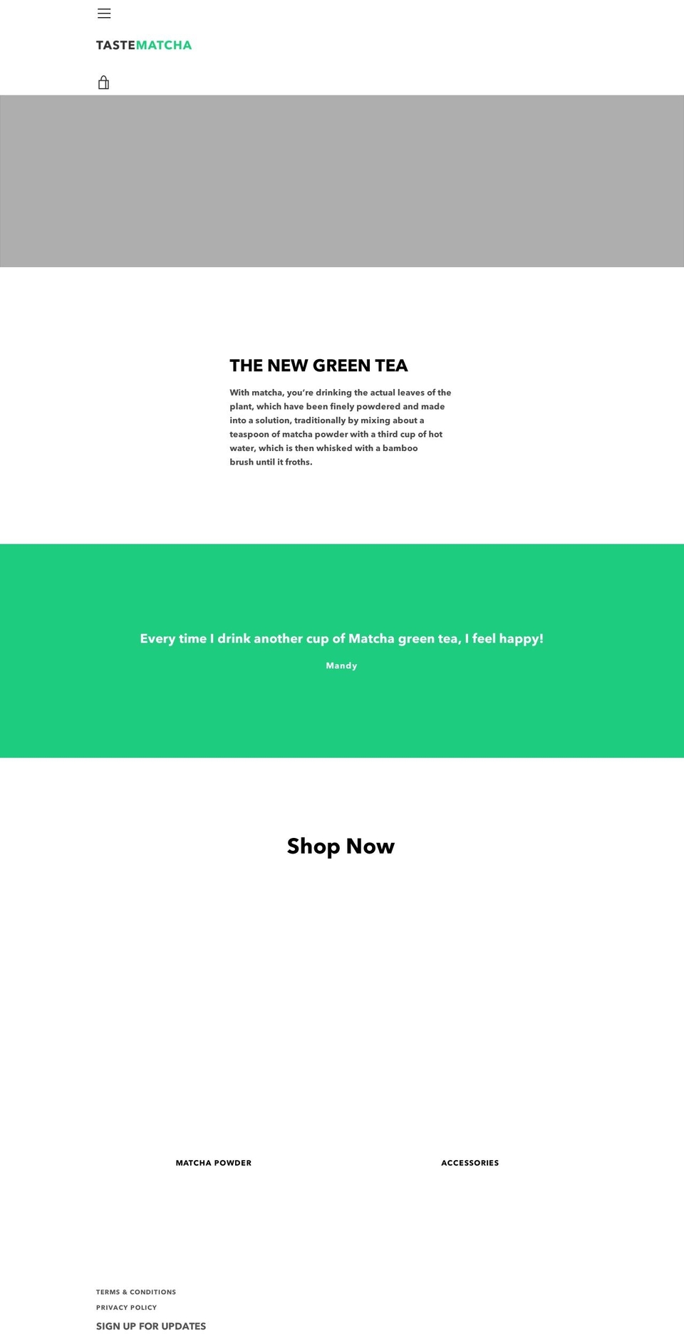 tastematcha.com — Shopify storefront screenshot