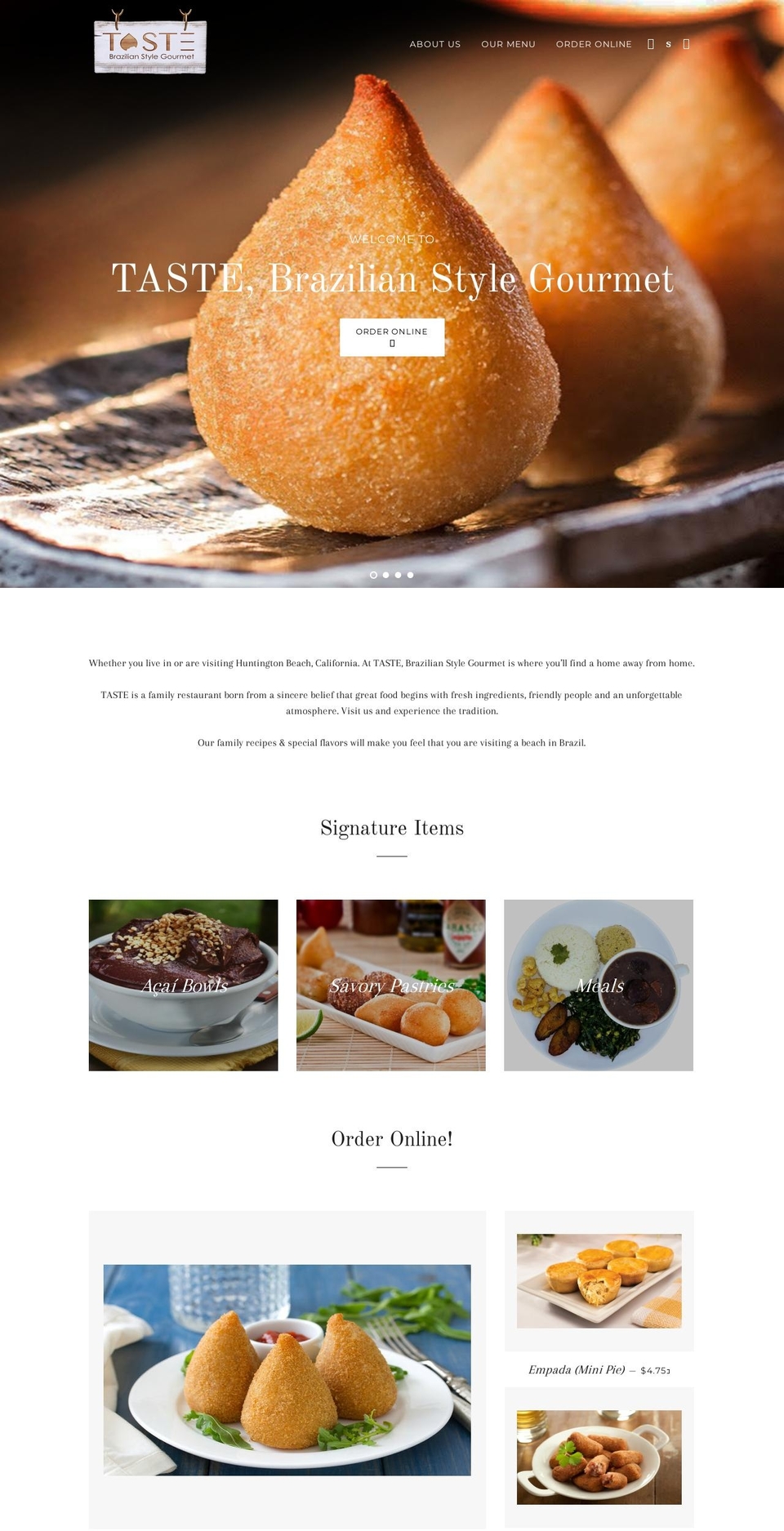 tasteofbrazilstore.com shopify website screenshot