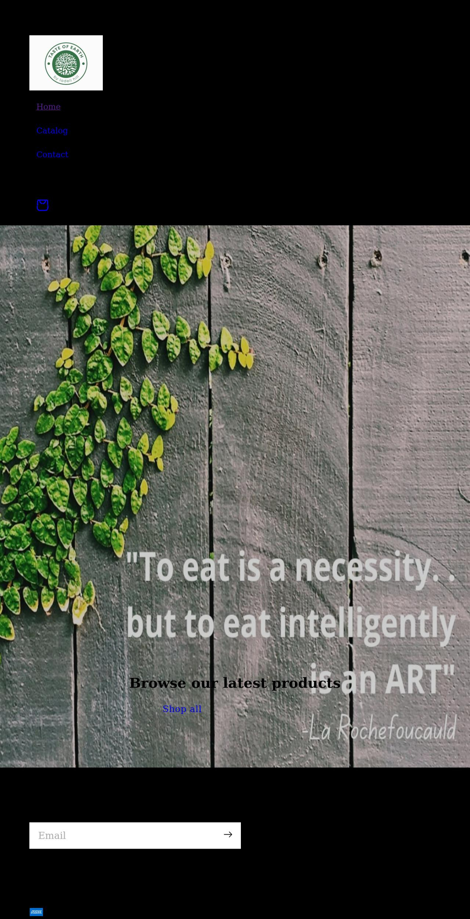 tasteofearth.com shopify website screenshot