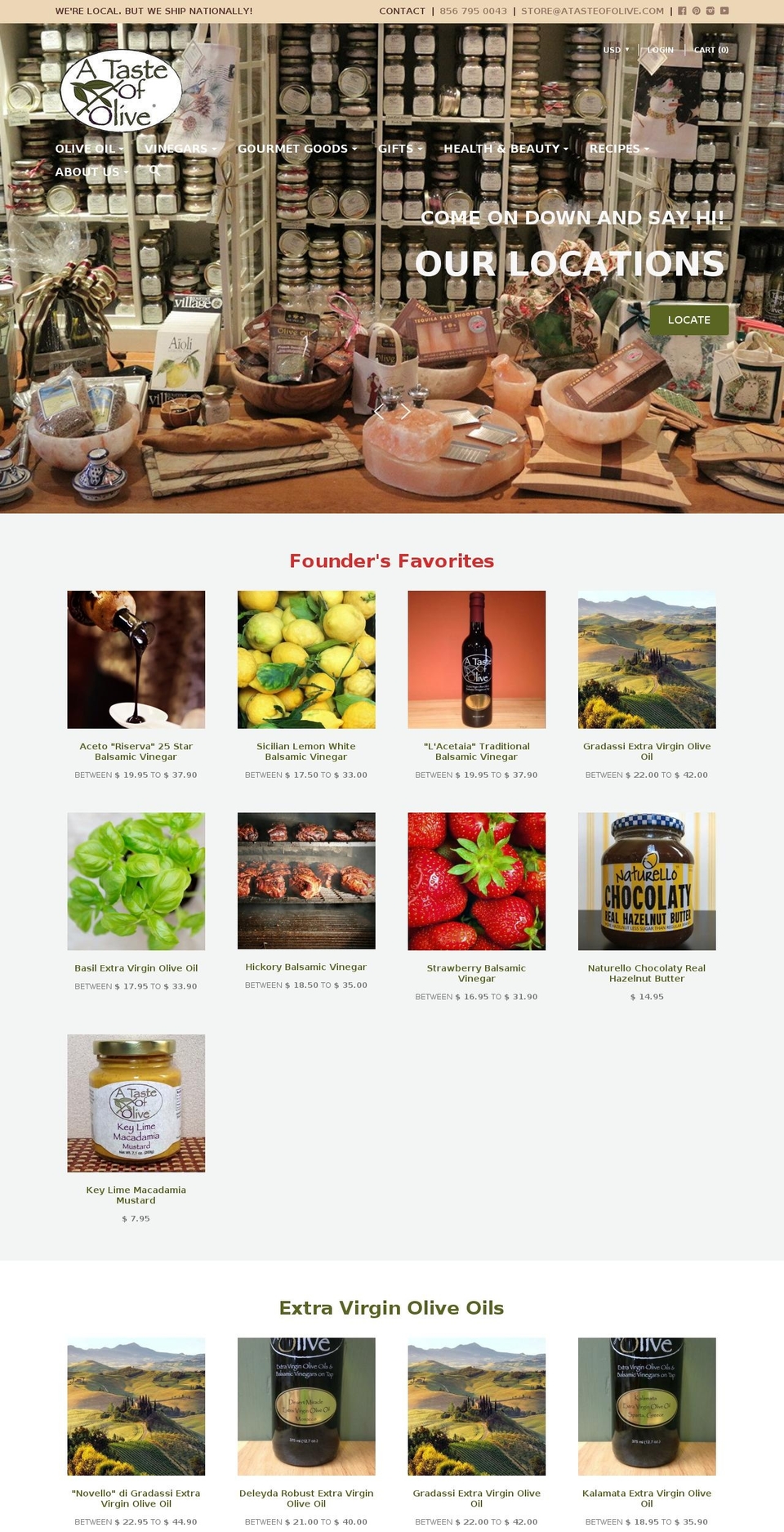 Copy of Focal Shopify theme site example tasteofolive.com