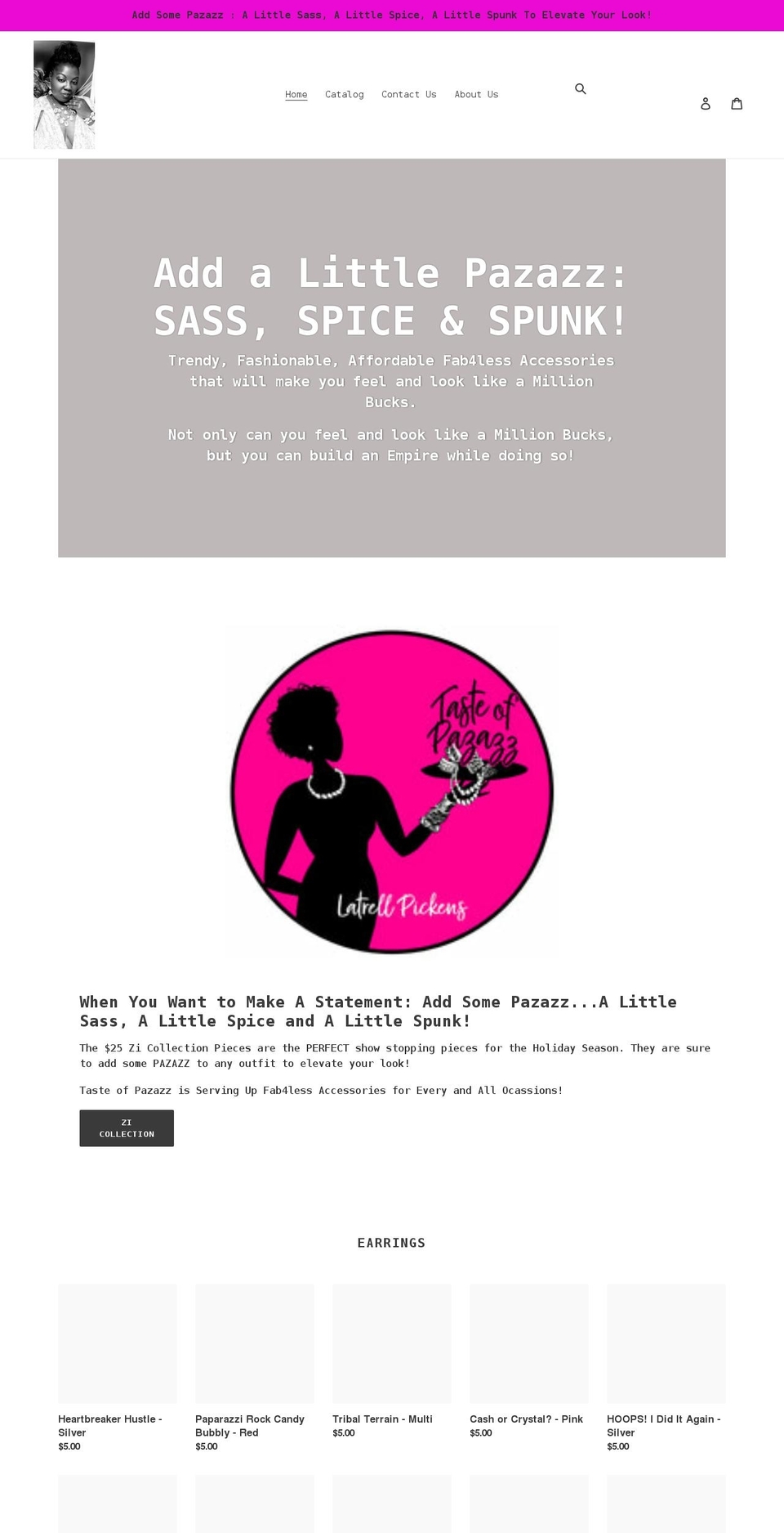 tasteofpazazz5.com shopify website screenshot