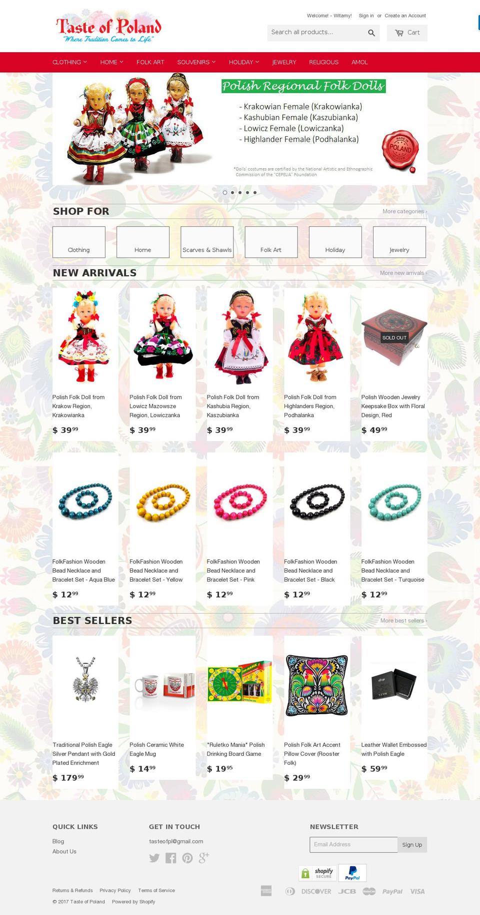 tasteofpl.com shopify website screenshot