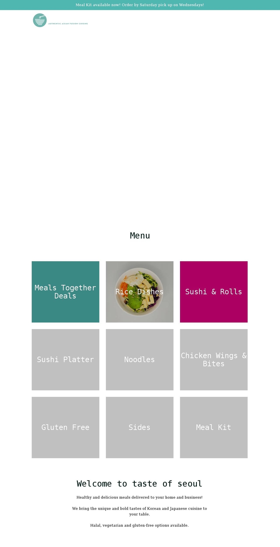 tasteofseoul.ca shopify website screenshot