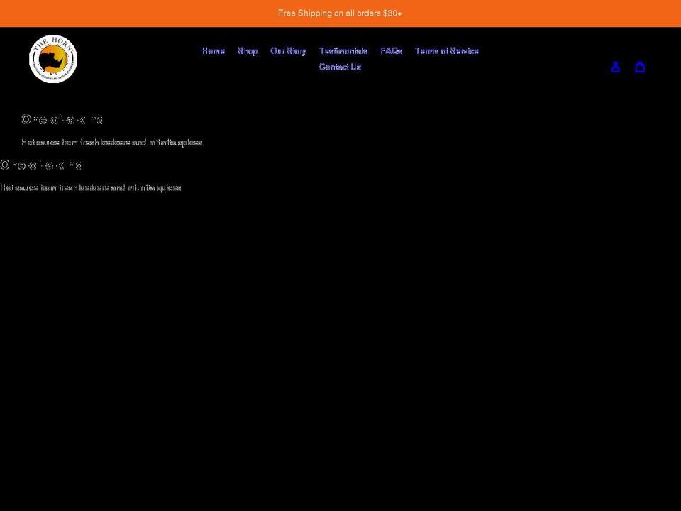 tastethehorn.com shopify website screenshot