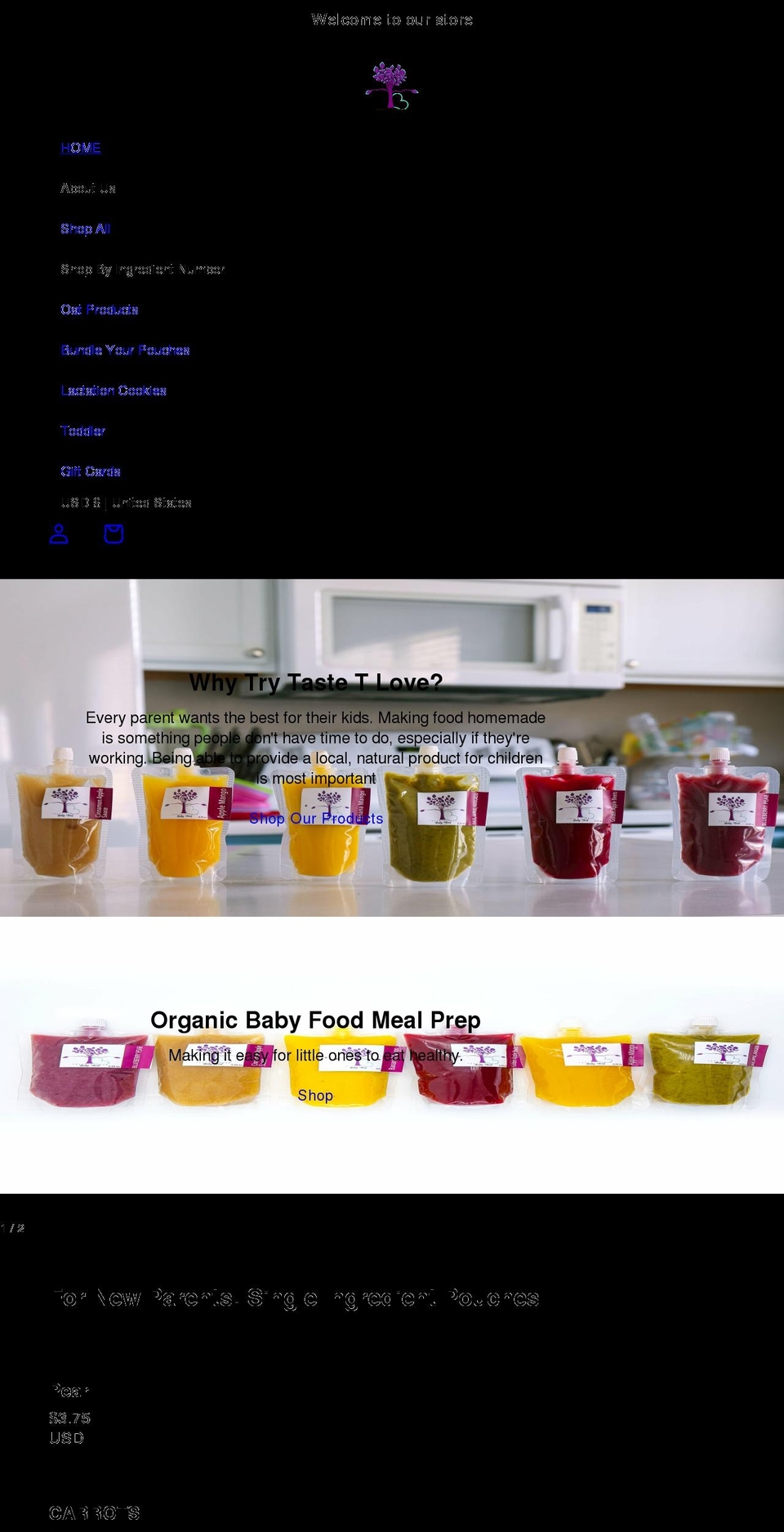 tastetlove.com — Shopify storefront screenshot
