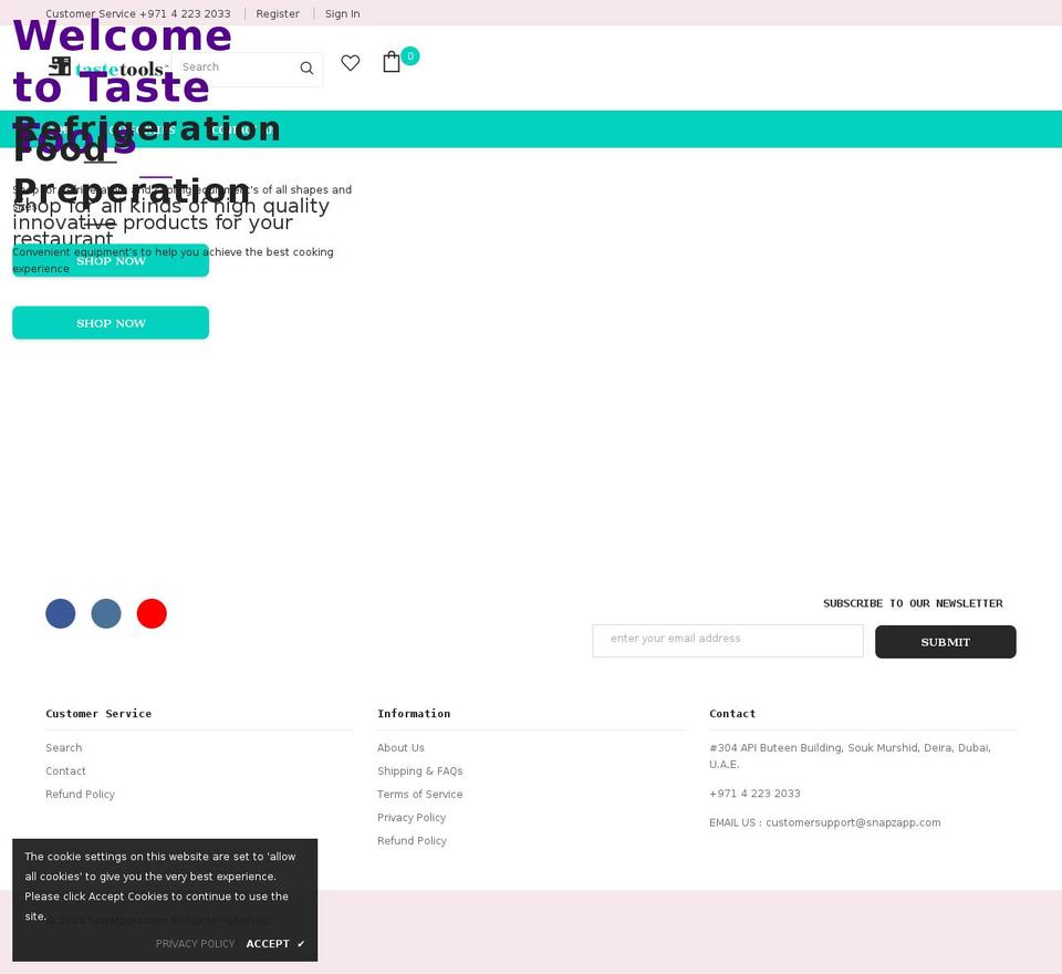 tastetools.com shopify website screenshot