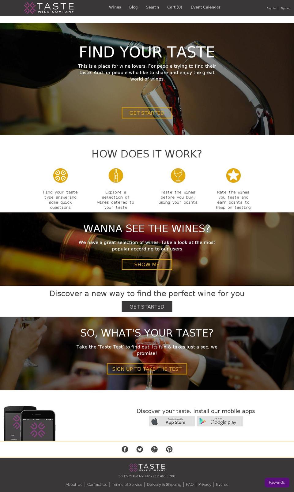 tastewine.com — Shopify storefront screenshot