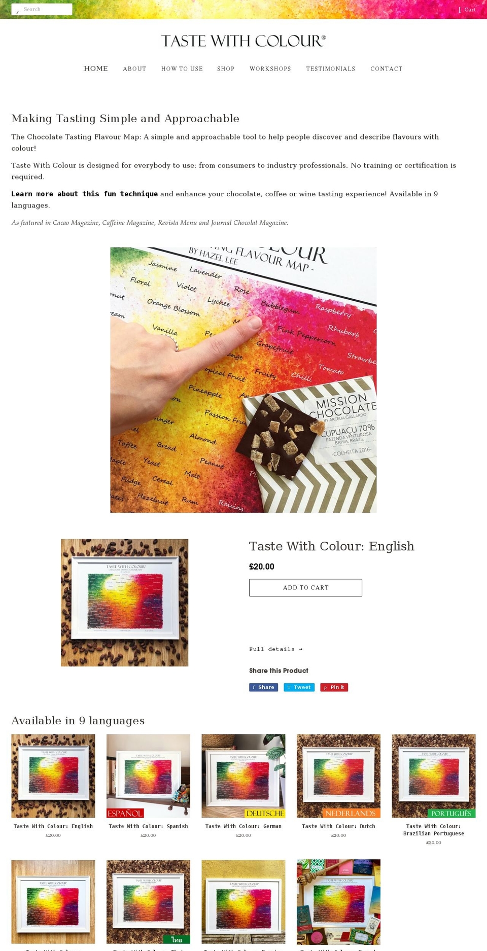 tastewithcolour.com shopify website screenshot