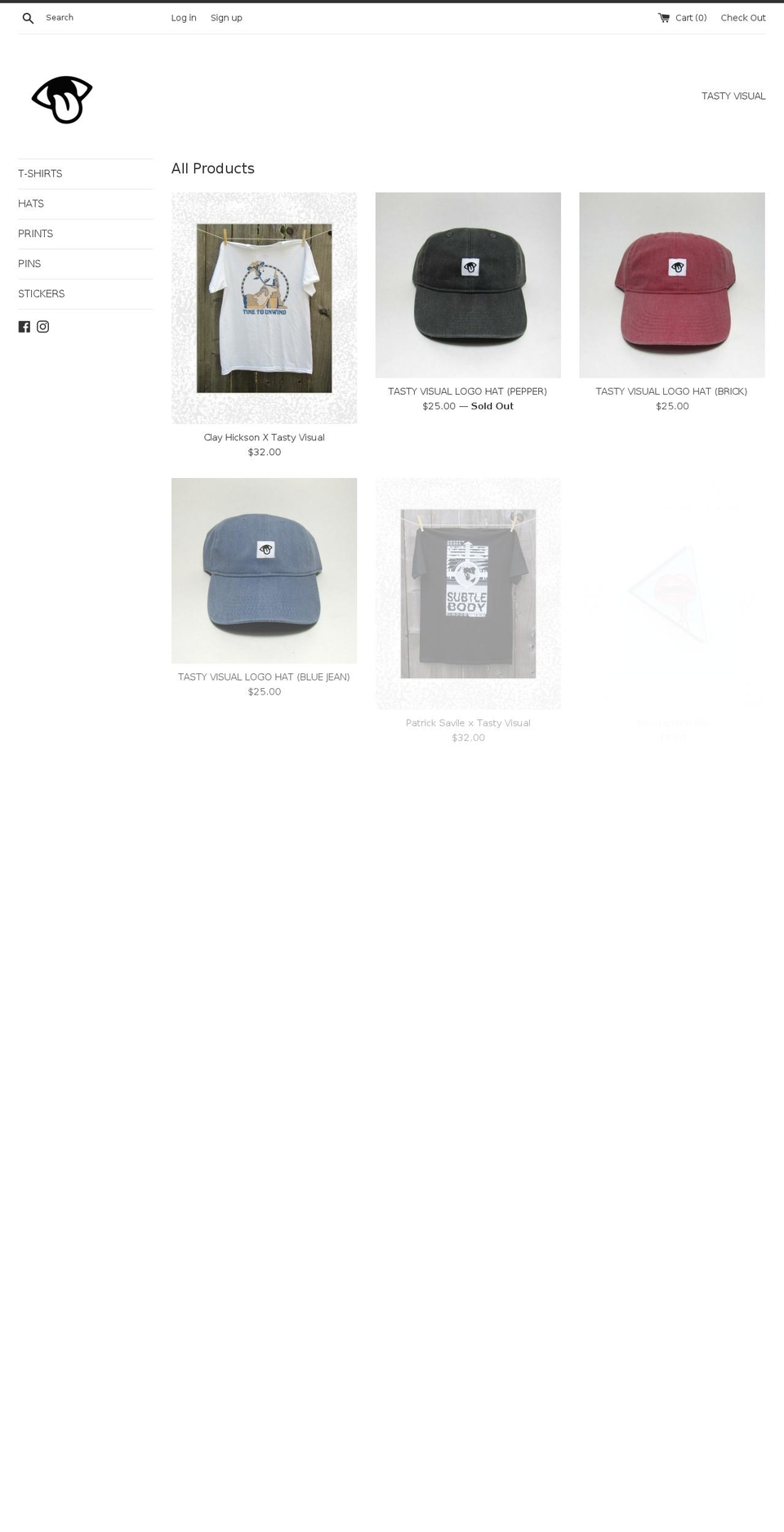 tasty-visual.com — Shopify storefront screenshot