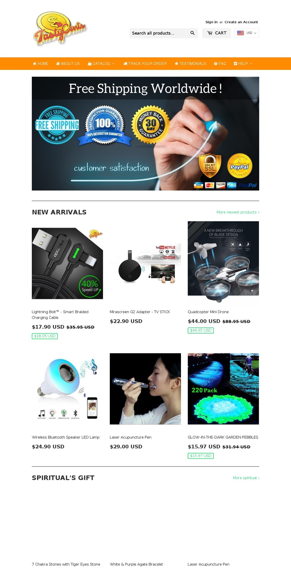 tastycents.com — Shopify storefront screenshot