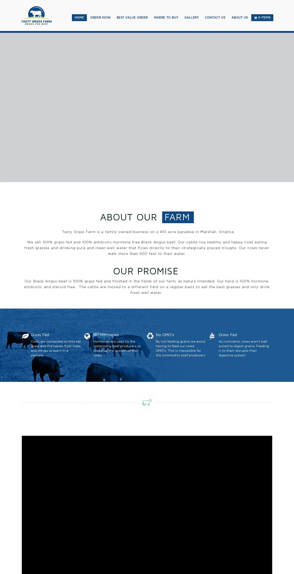 tastygrassfarm.com — Shopify storefront screenshot