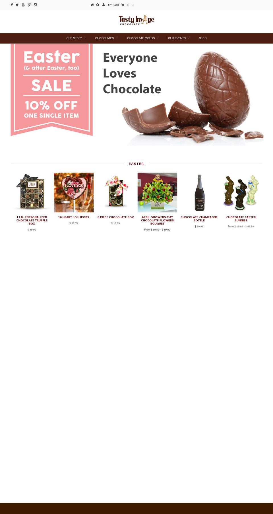 tastyimagechocolate.com shopify website screenshot