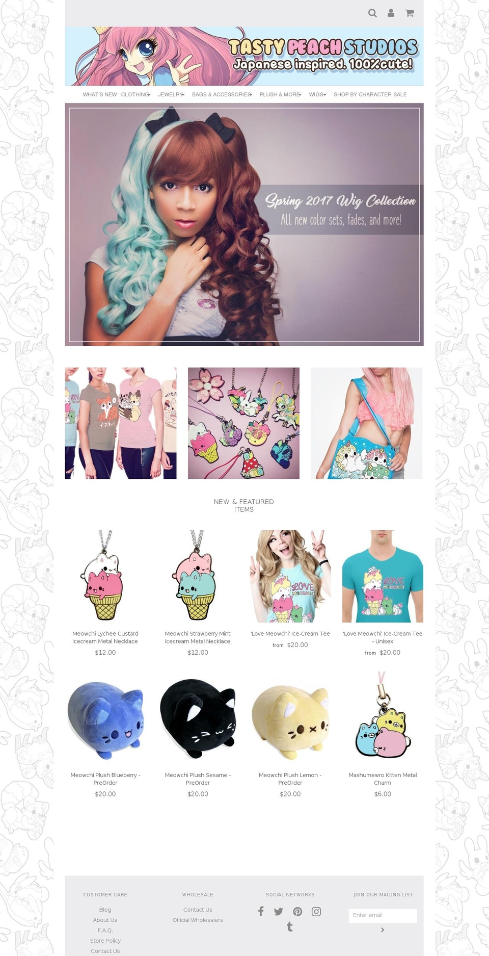 tastypeachstudios.com shopify website screenshot