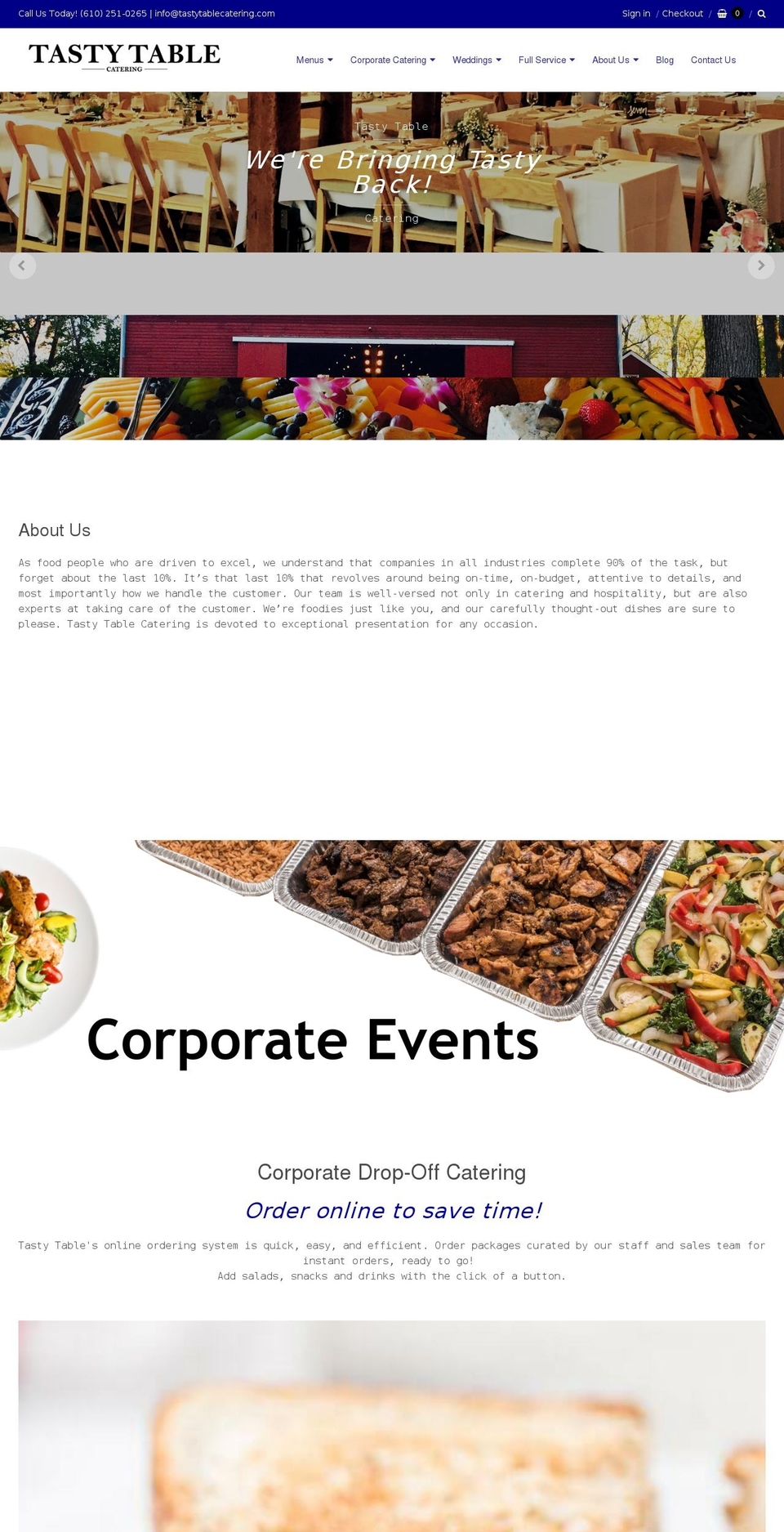 Copy of FullService-Providence Shopify theme site example tastytablecatering.com