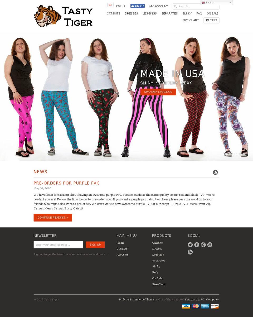 tastytiger.net shopify website screenshot