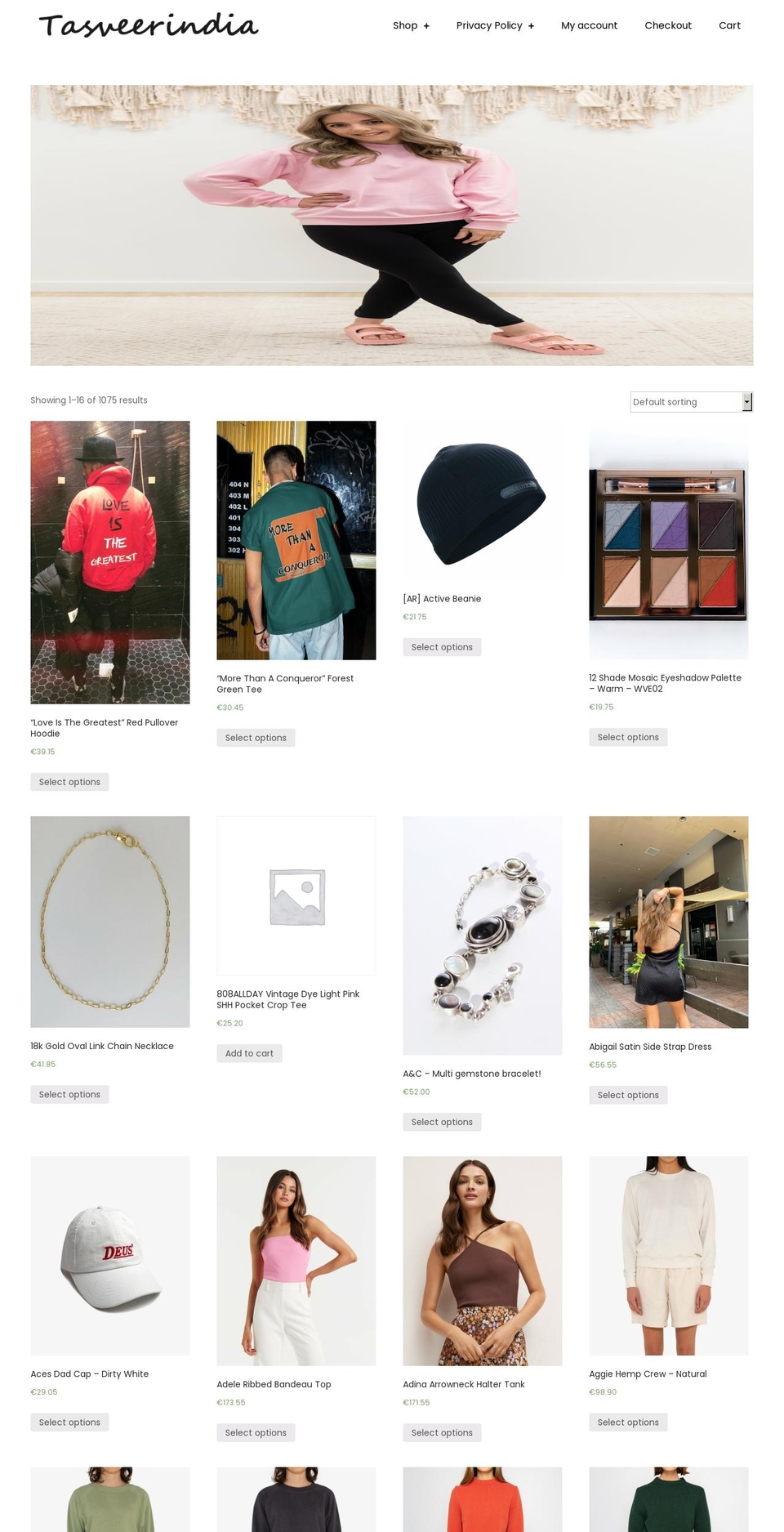 tasveerindia.com shopify website screenshot