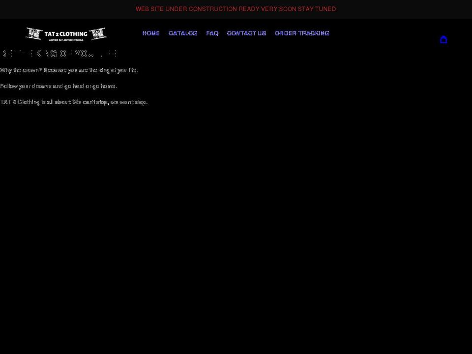tat-2clothing.com shopify website screenshot