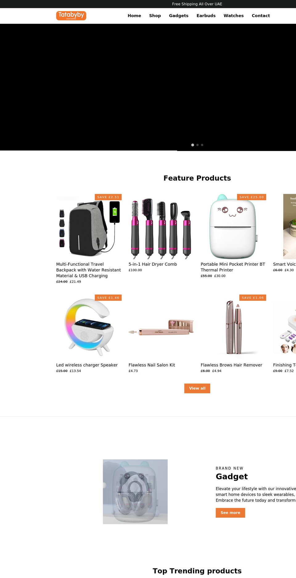 tatabyby.com shopify website screenshot