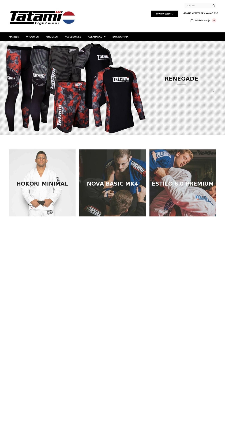 shopifytheme Shopify theme site example tatamifightwear.nl