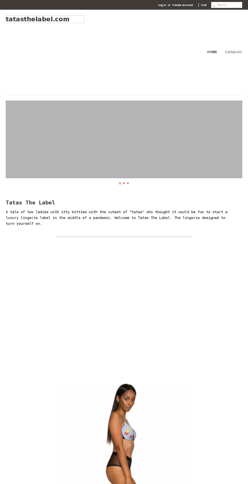 tatasthelabel.com shopify website screenshot