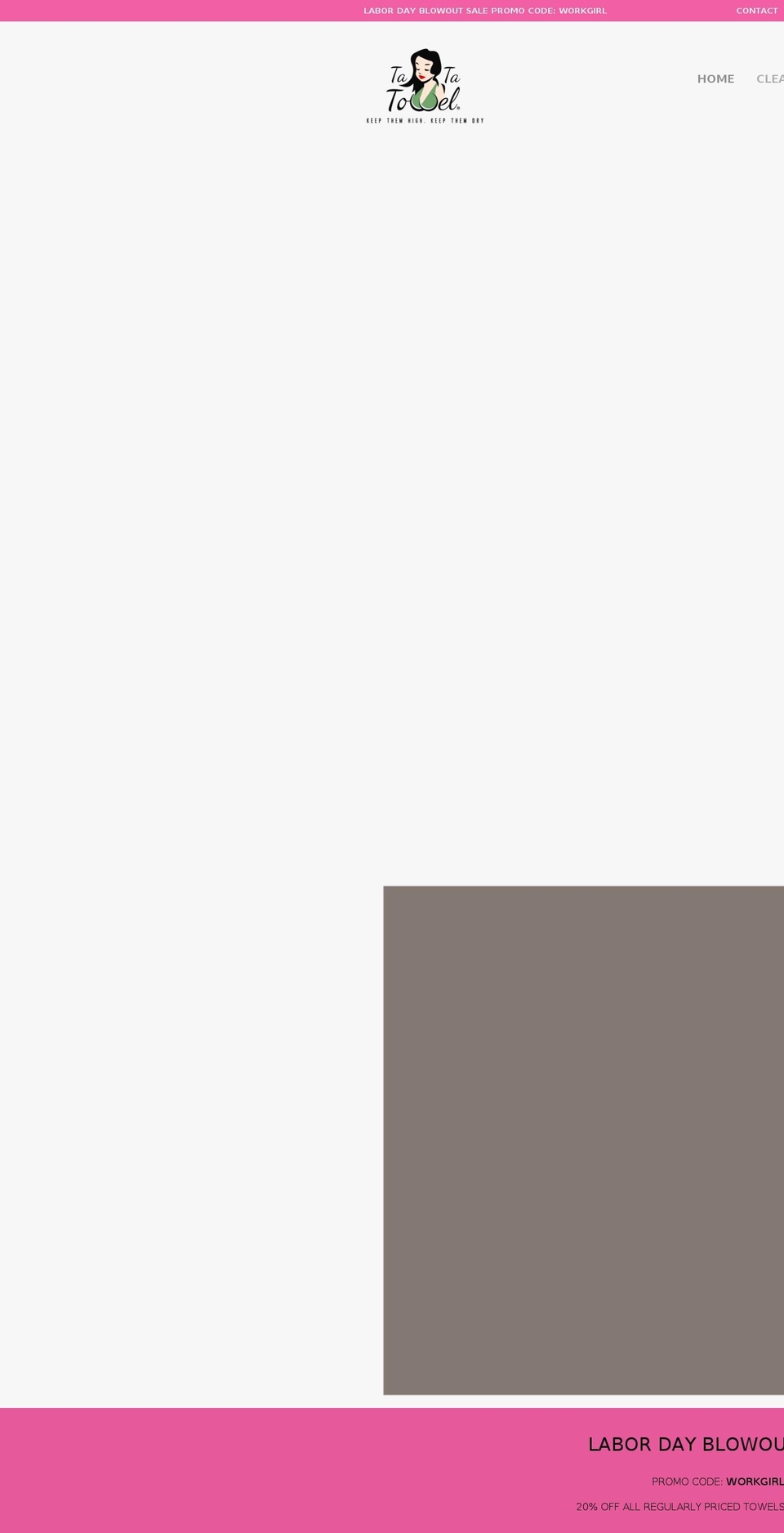 tatatowels.com shopify website screenshot