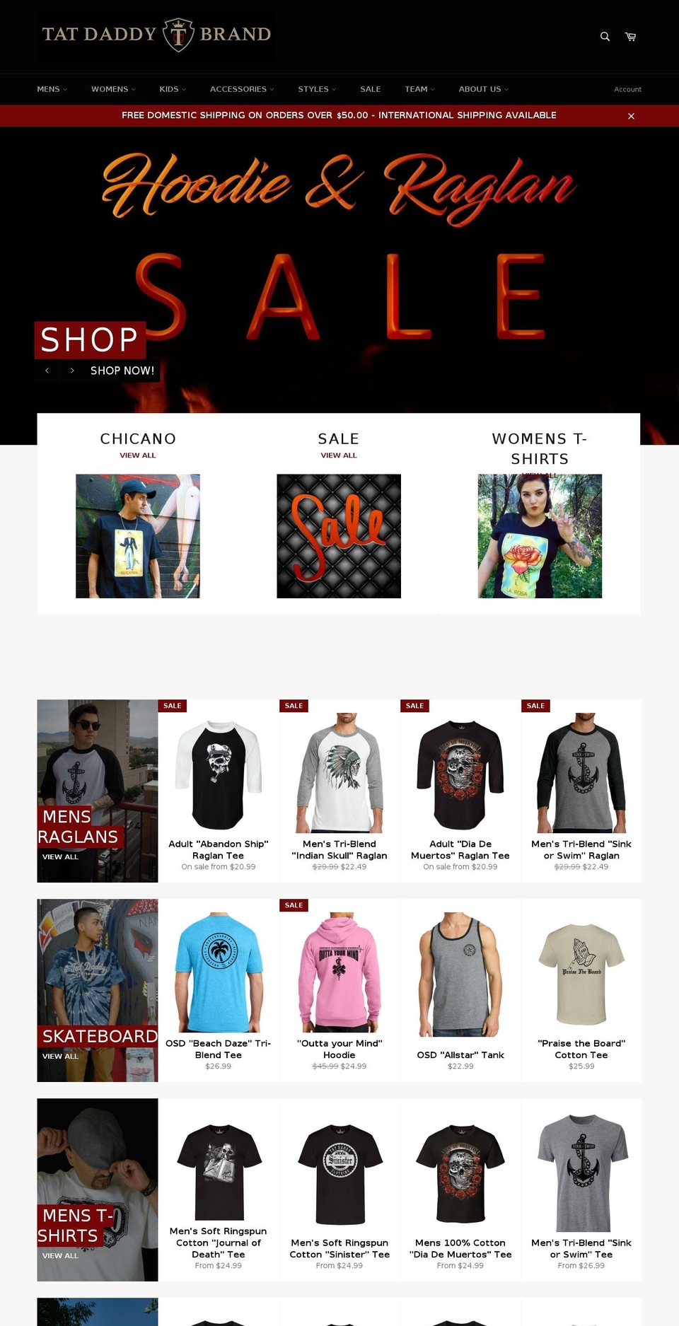 tatdaddy.com shopify website screenshot