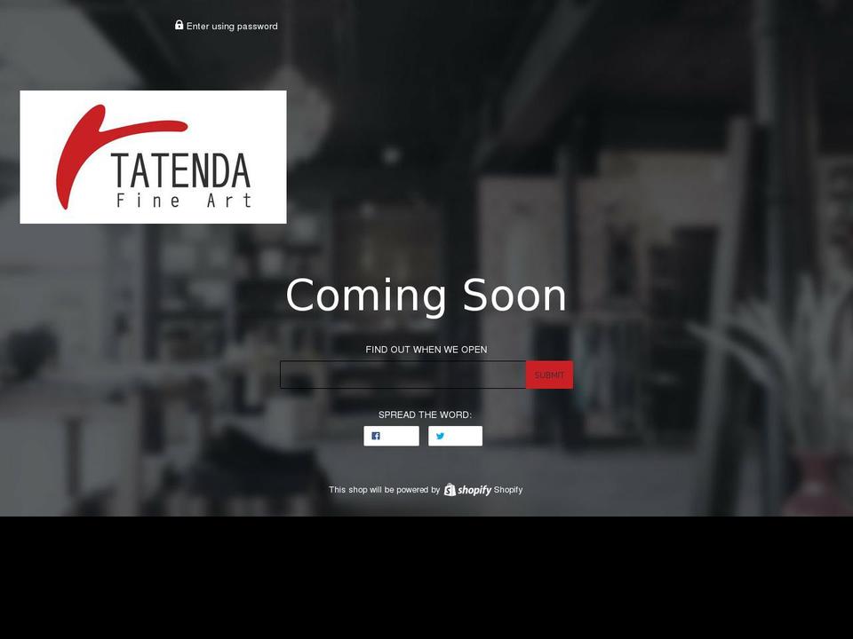 tatendafineart.com — Shopify storefront screenshot