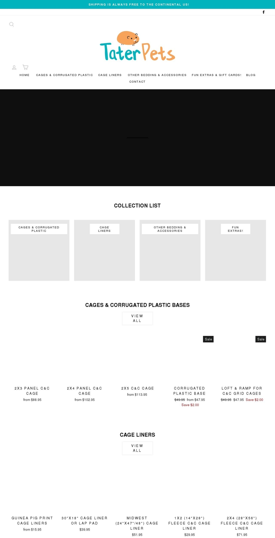 taterpets.com shopify website screenshot