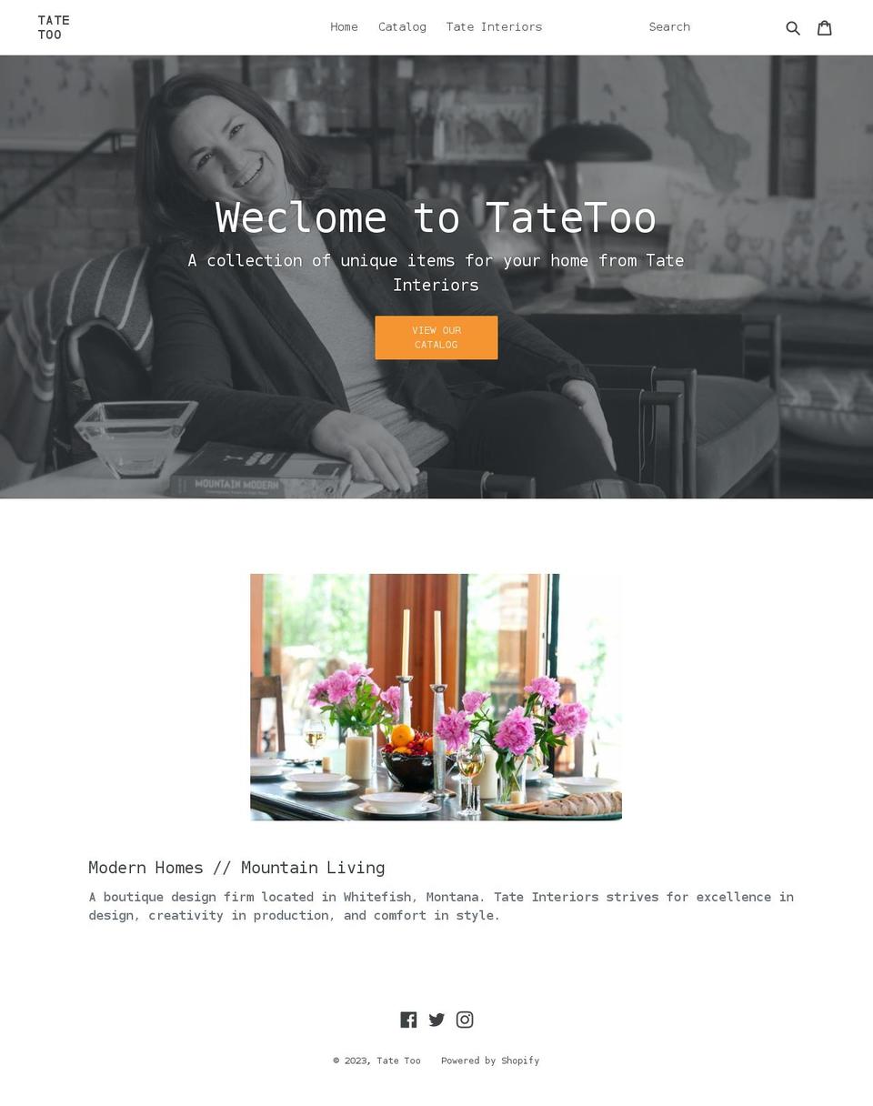 tatetoo.com shopify website screenshot