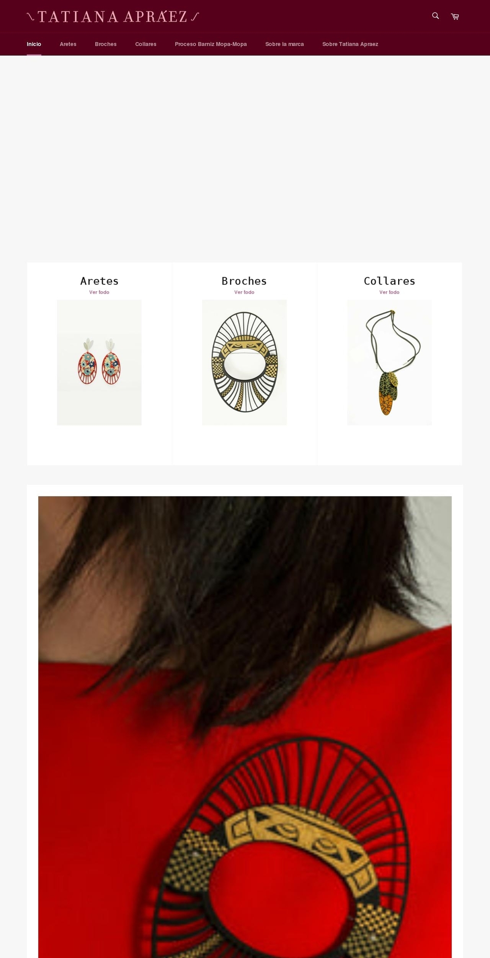 tatianaapraez.com shopify website screenshot