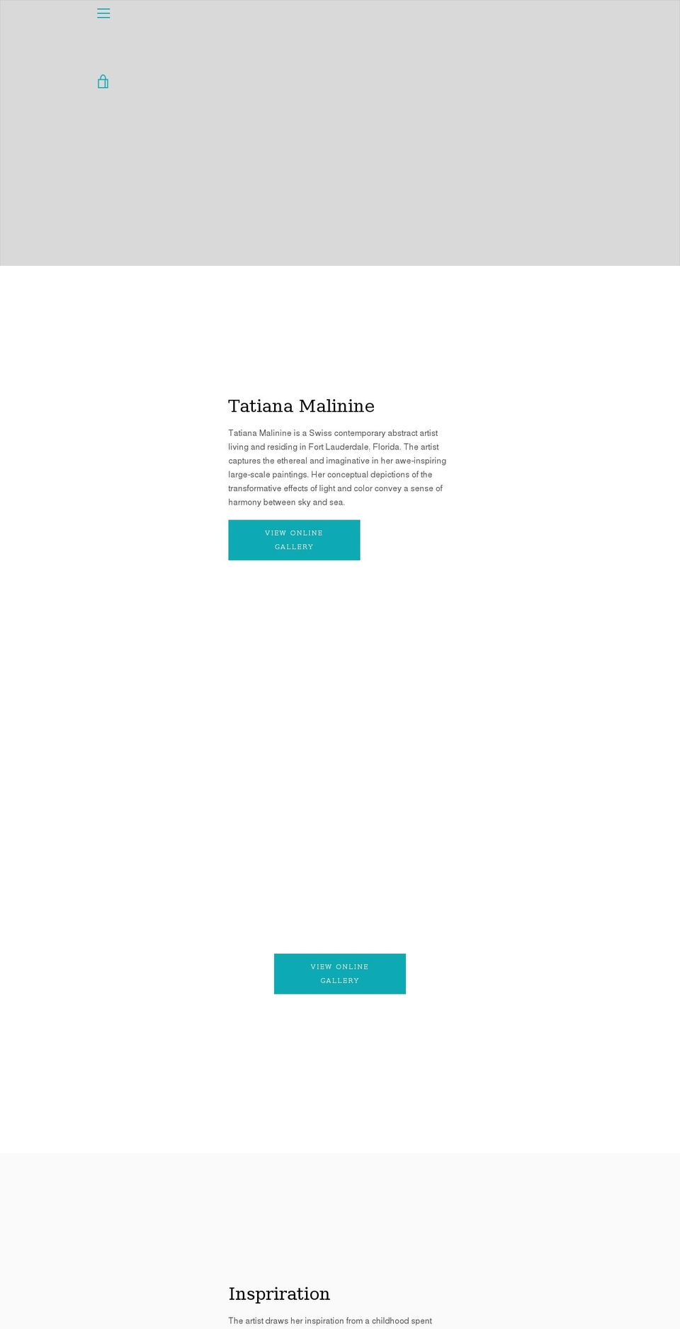 tatianamalinine.com shopify website screenshot