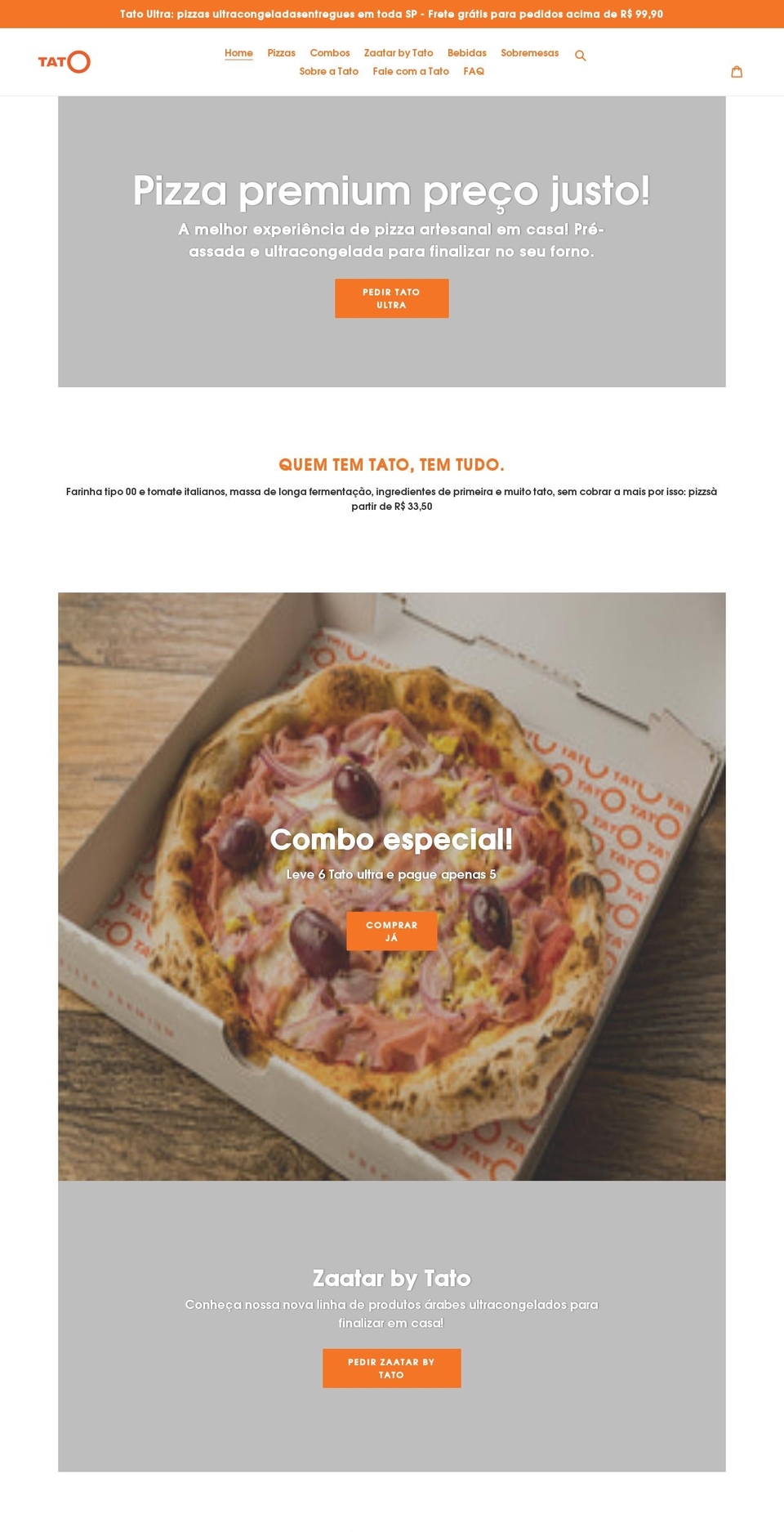 tatodelivery.com shopify website screenshot