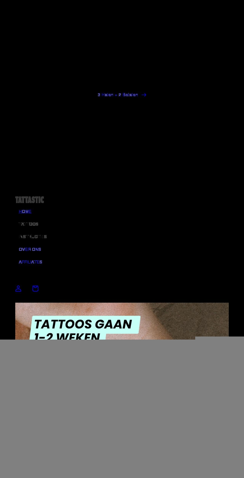 tattastic.nl shopify website screenshot