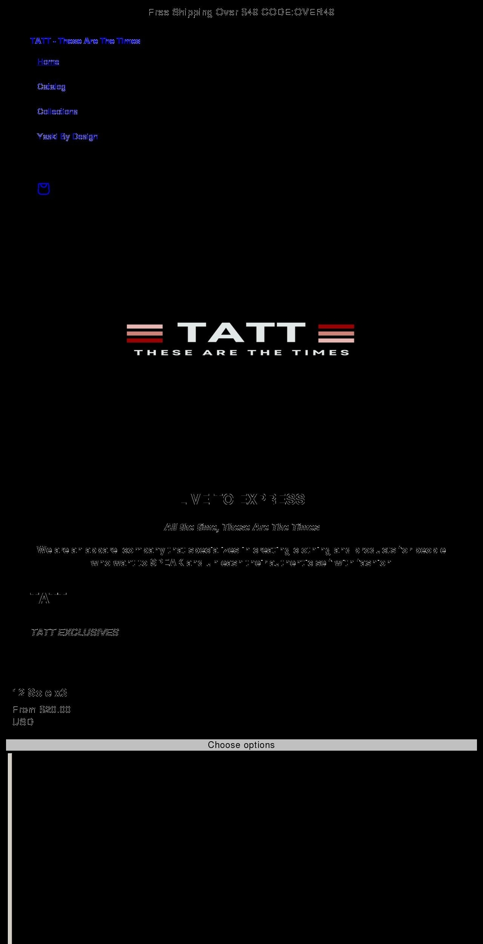 tattdesigns.com shopify website screenshot