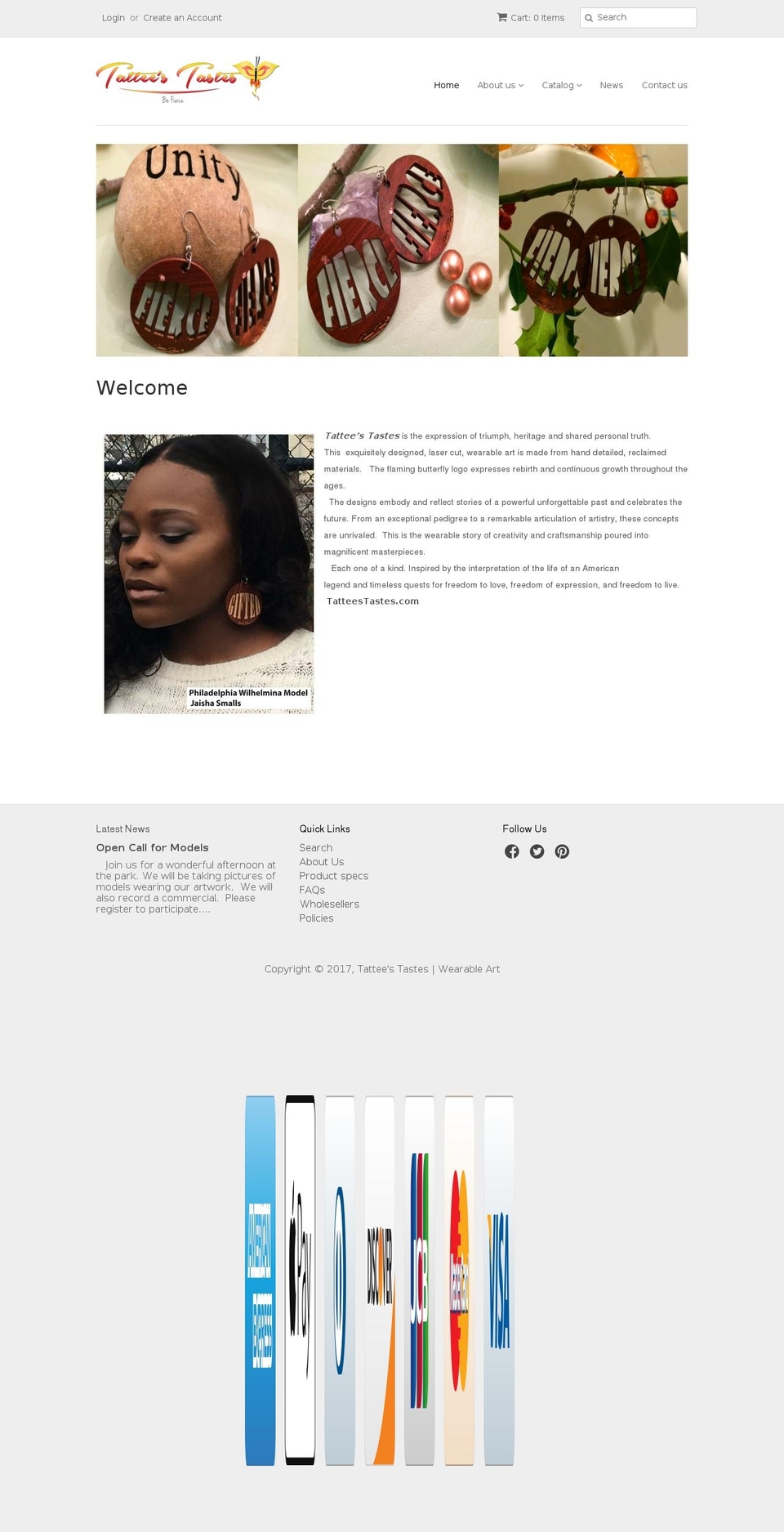 tatteestastes.com shopify website screenshot