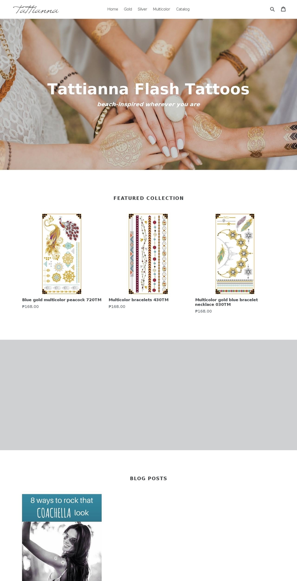 tattianna.com shopify website screenshot