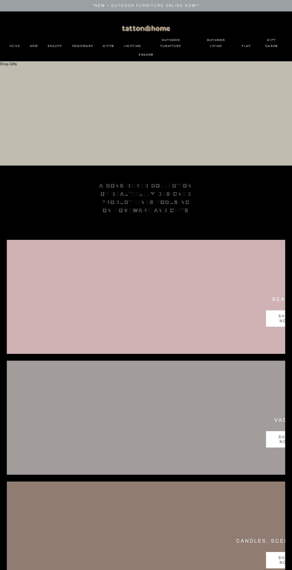 tattonhome.co.uk shopify website screenshot
