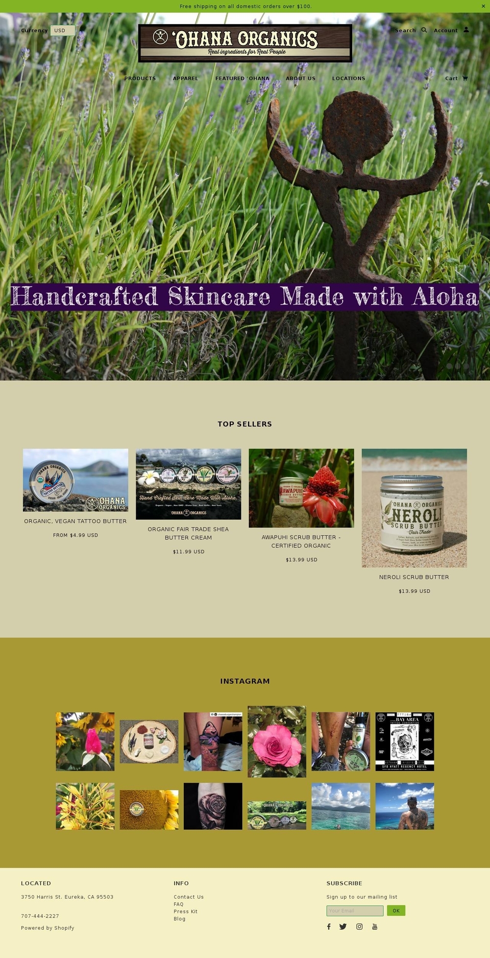 tattoobutters.com — Shopify storefront screenshot