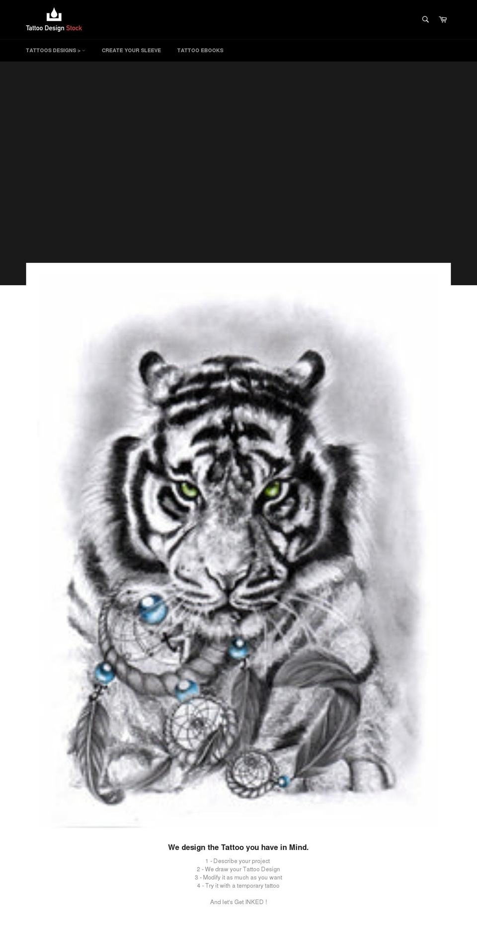 tattoodesignstock.com shopify website screenshot