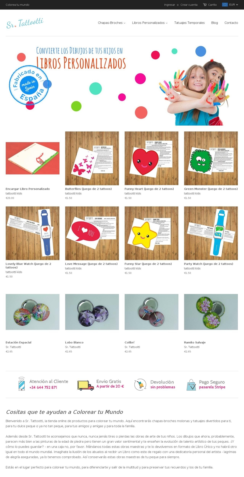 tattootti.com shopify website screenshot