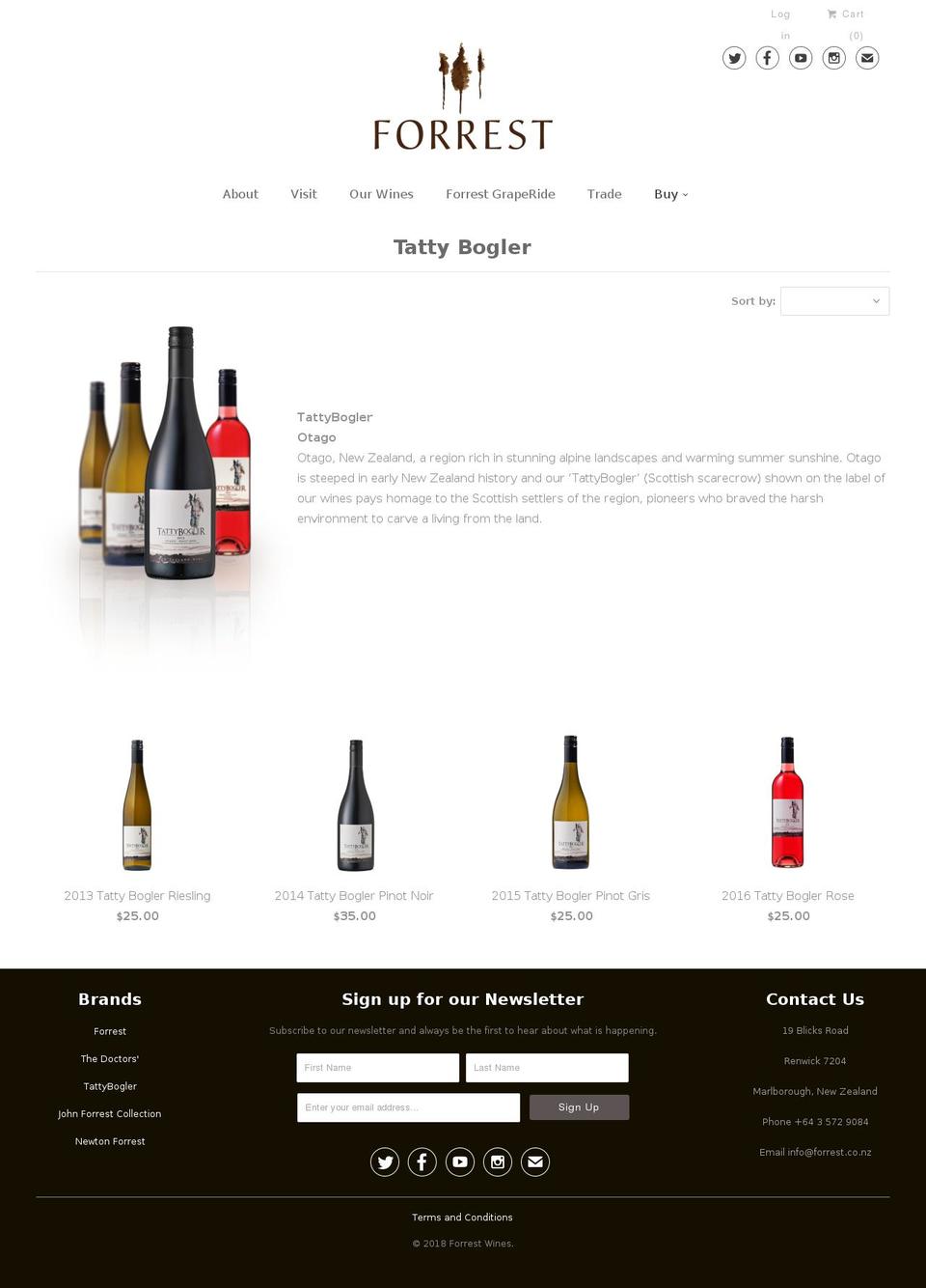 tattybogler.wine shopify website screenshot