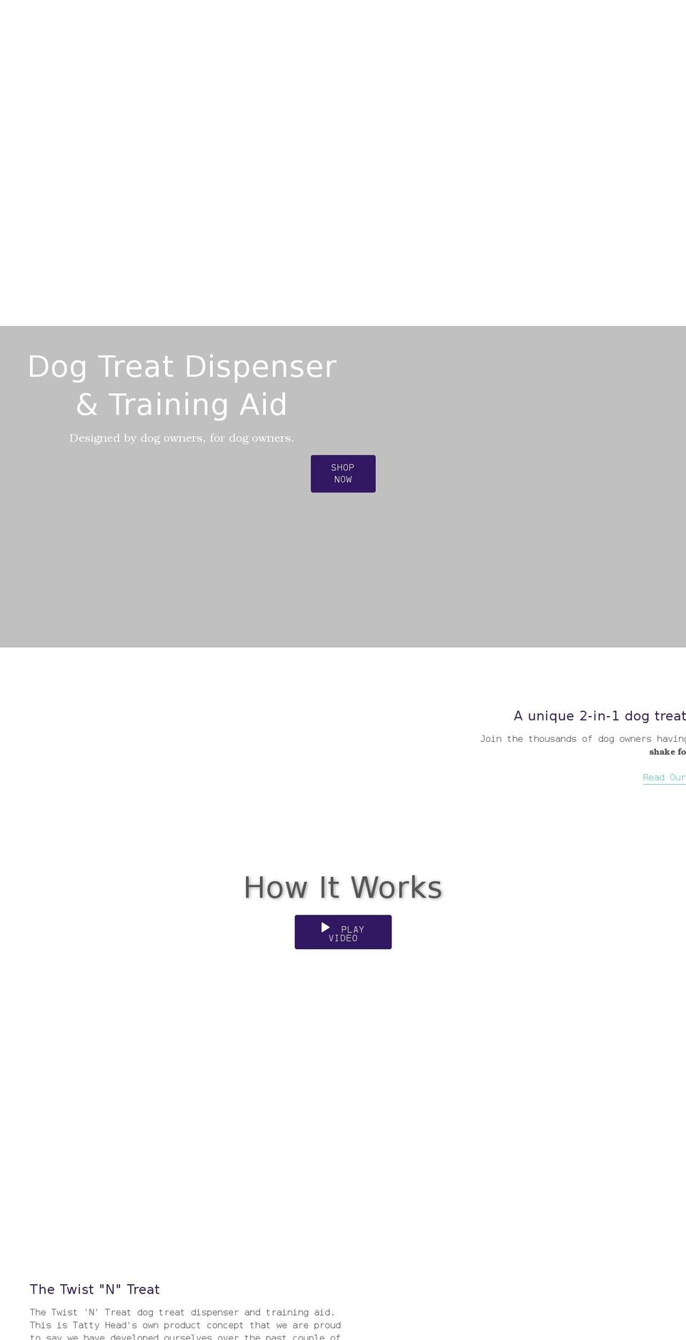 tattyhead.com shopify website screenshot