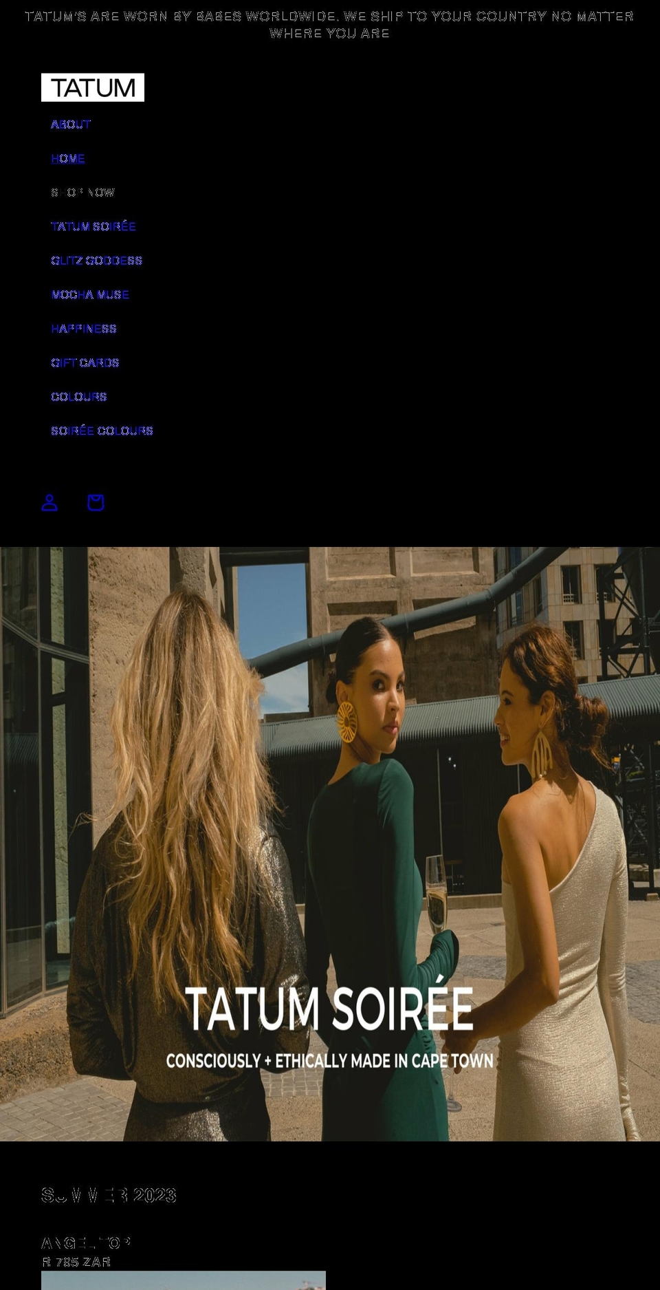 tatumswardrobe.com — Shopify storefront screenshot