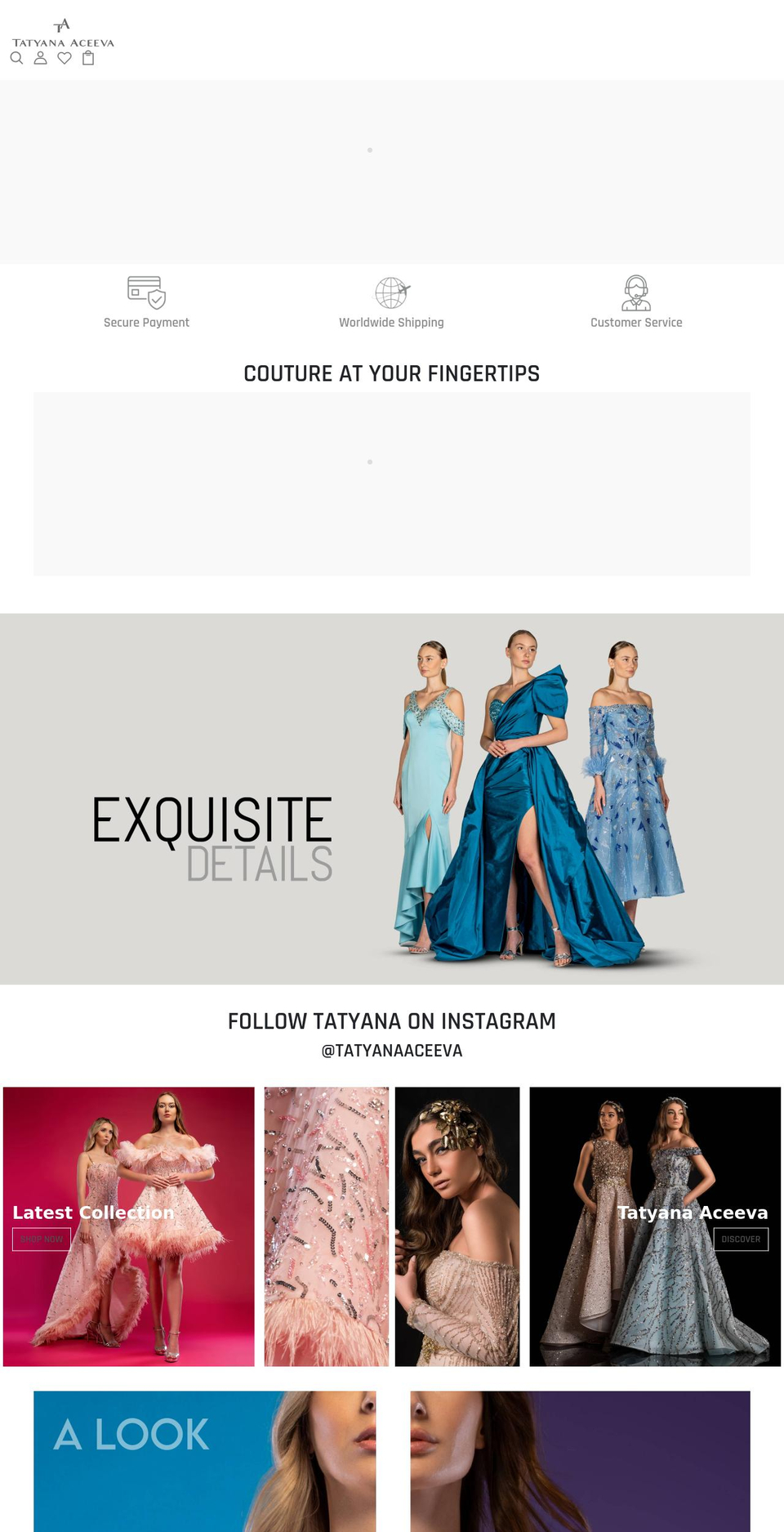 tatyanaaceeva.com shopify website screenshot