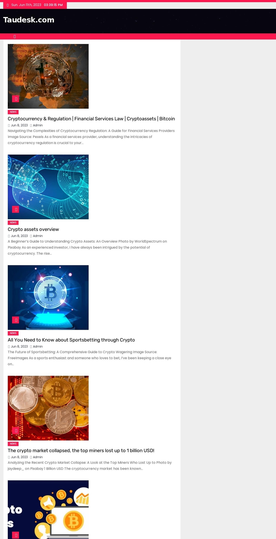 taudesk.com shopify website screenshot